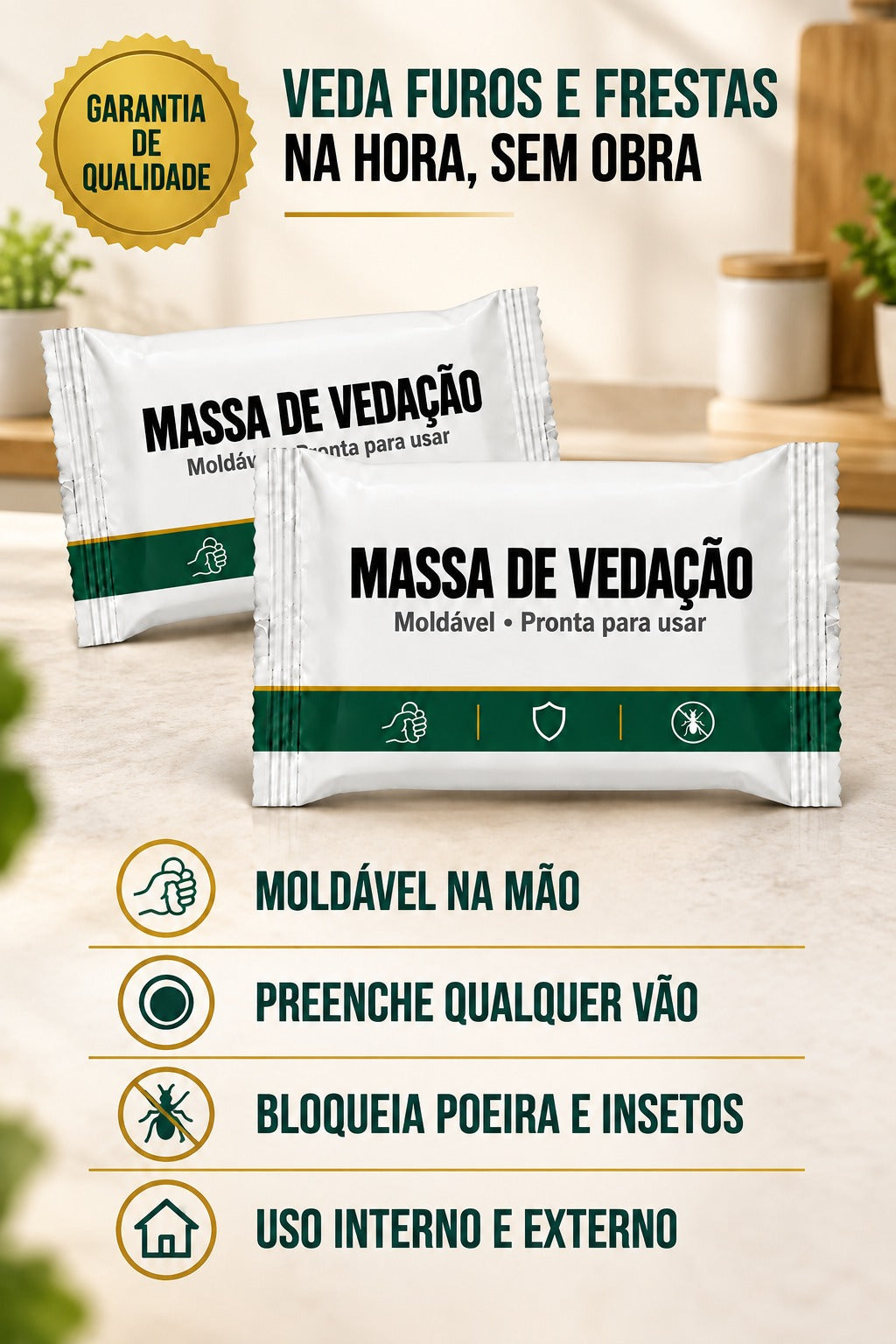 Massa de Vedação - NuraHome