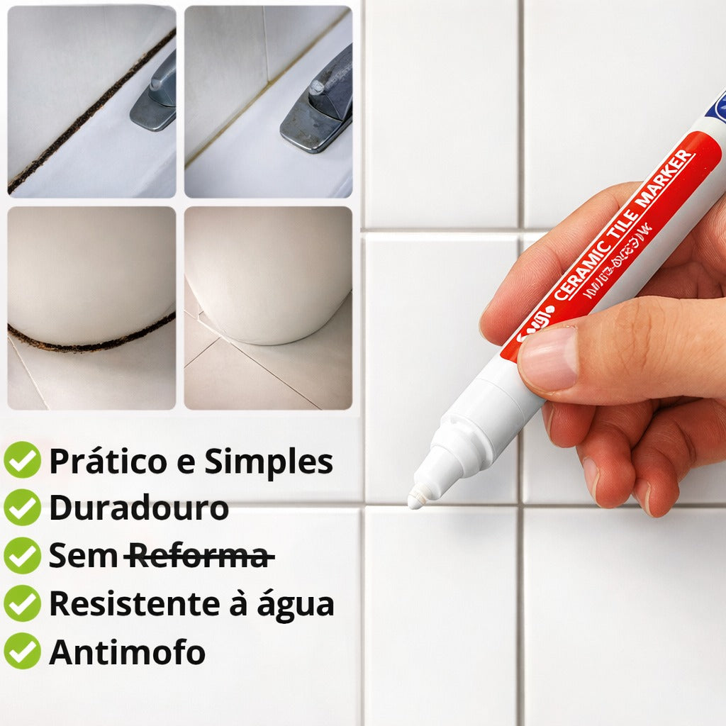 Caneta de Rejunte Reparadora Permanente