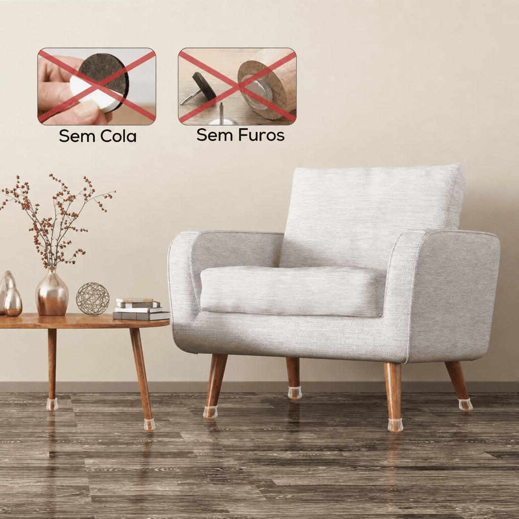 Protetor de Pés de Cadeira de Silicone - NuraHome