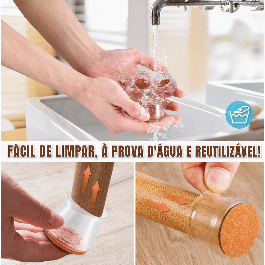 Protetor de Pés de Cadeira de Silicone - NuraHome