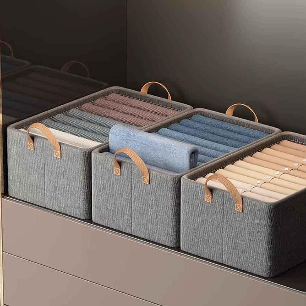 Caixa De Armazenamento De Roupas Arrumados Grade Dobrável Para Íntimas E Calças