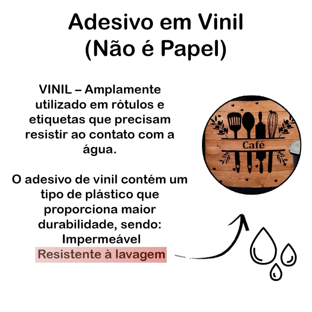 Kit 5 Potes Mantimento Jogo Plástico Porta Mantimentos e Organizadores de cozinha com Adesivo
