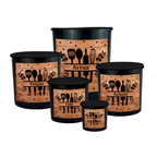 Kit 5 Potes Mantimento Jogo Plástico Porta Mantimentos e Organizadores de cozinha com Adesivo