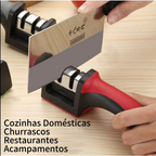 Afiador de Facas 3 Estágios | Material Aprimorado, Afiação Simples e Rápida para Cozinha e Tesouras