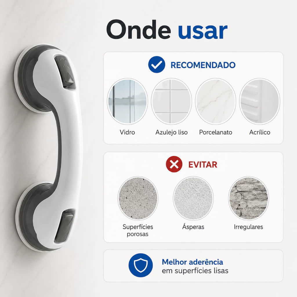Barra De Apoio Com Ventosa Multiuso