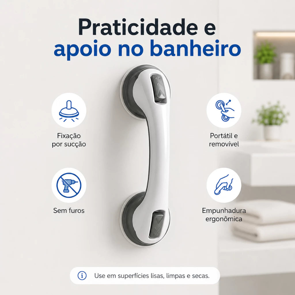Barra De Apoio Com Ventosa Multiuso