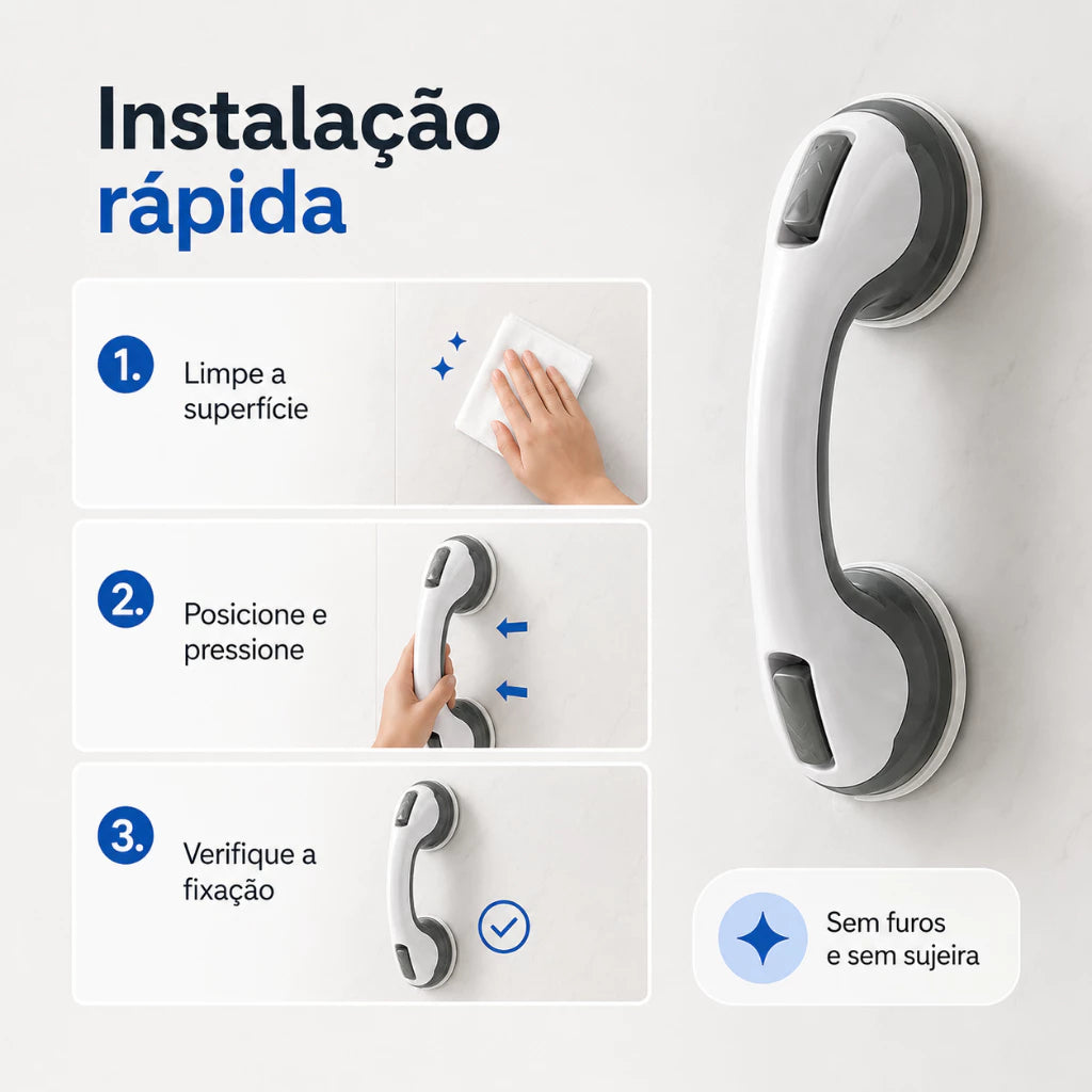 Barra De Apoio Com Ventosa Multiuso