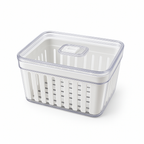 Organizador de Geladeira 3,8 Litros - Cesto Com Tampa Multiuso