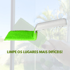 Limpa Vidros Frestas Vãos Fendas Box Janelas Blindex - 2 Luva Microfibra + SUPORTE REFORÇADO