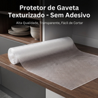 1/2/3 Forro Antiderrapante Para Gaveta, Geladeira E Guarda Roupas- Transparente 0,6*3M Evita Deslizamento em Superfícies