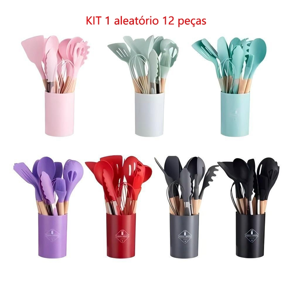Conjunto de utensílios de cozinha de 12 ou 19 peças