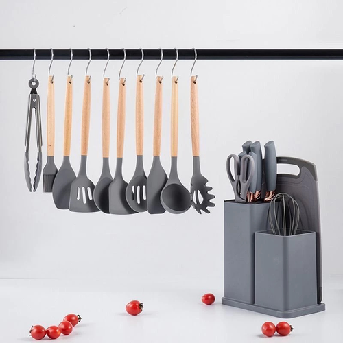 Conjunto de utensílios de cozinha de 5/12/19 peças-faca, colher e acessórios-Kit básico completo