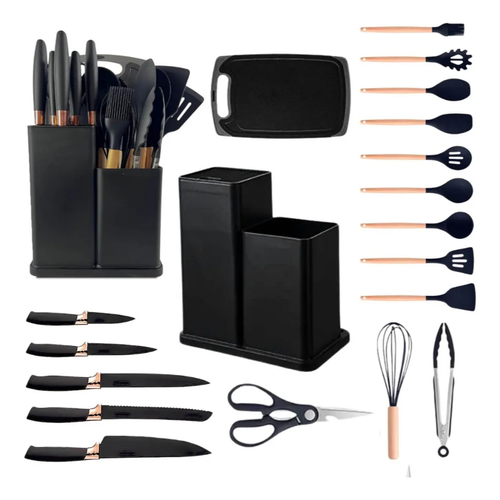 Conjunto de utensílios de cozinha de 5/12/19 peças-faca, colher e acessórios-Kit básico completo