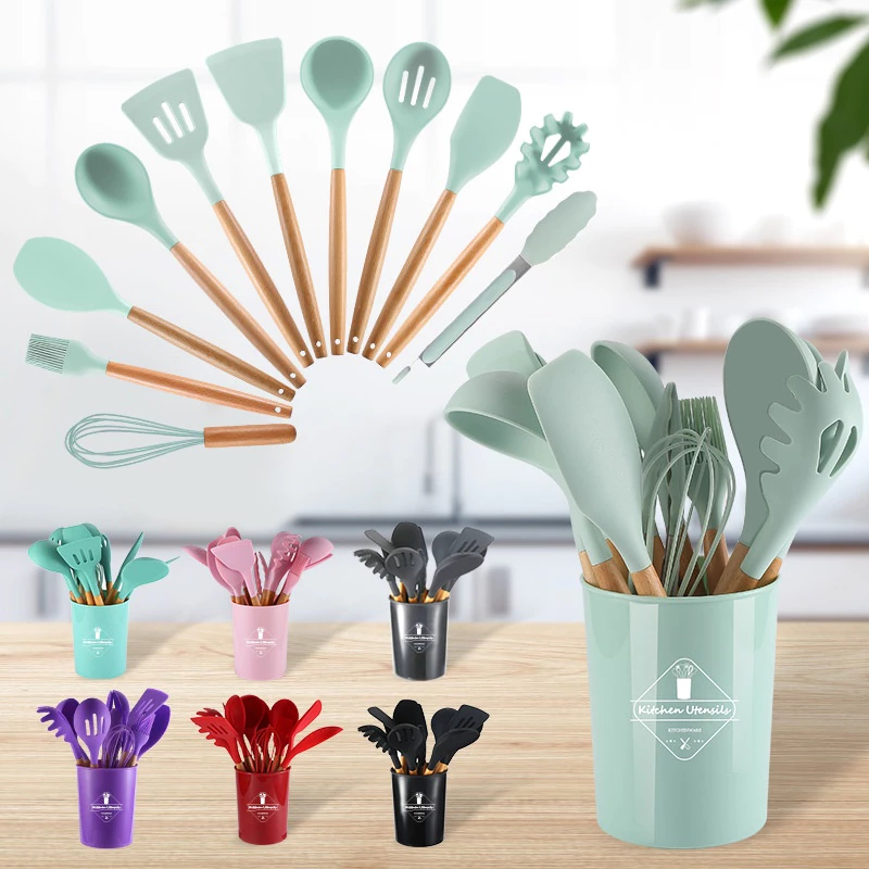 Conjunto de utensílios de cozinha de 5/12/19 peças-faca, colher e acessórios-Kit básico completo