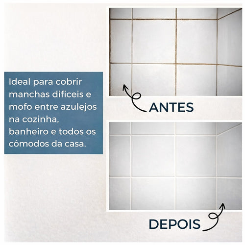 Caneta de Rejunte Permanente Branco - NuraHome