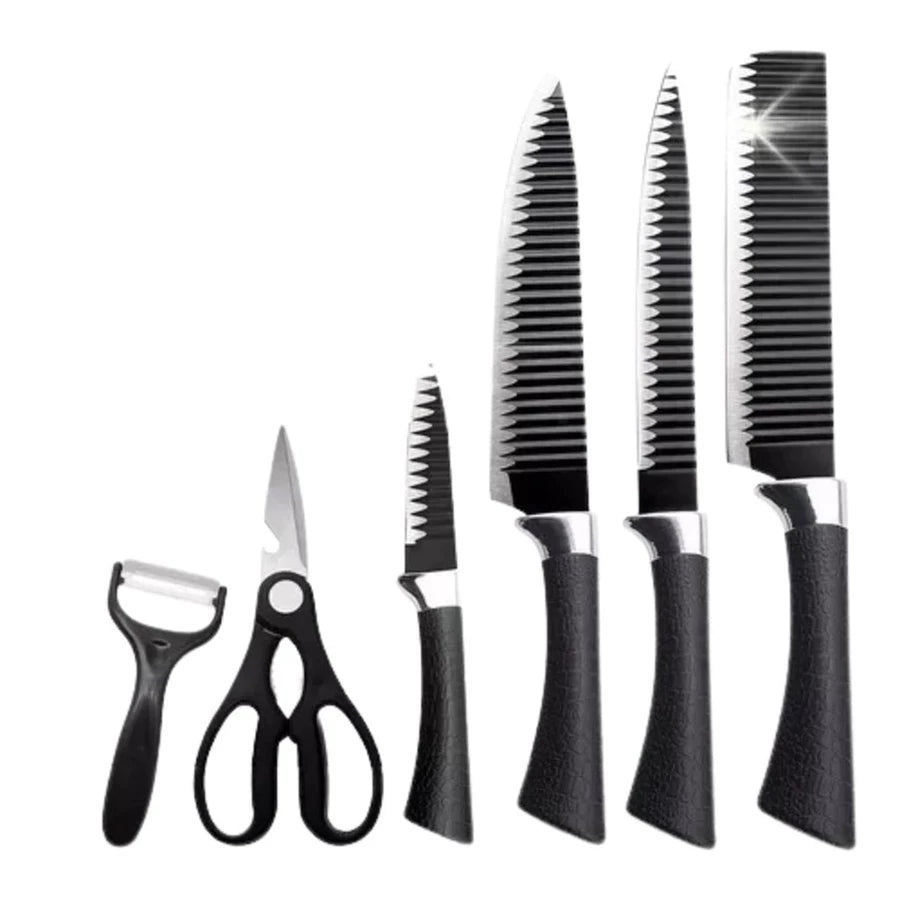 Kit Com Tábua Premuim e 6 Peças de Facas