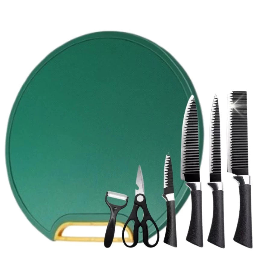 Kit Com Tábua Premuim e 6 Peças de Facas