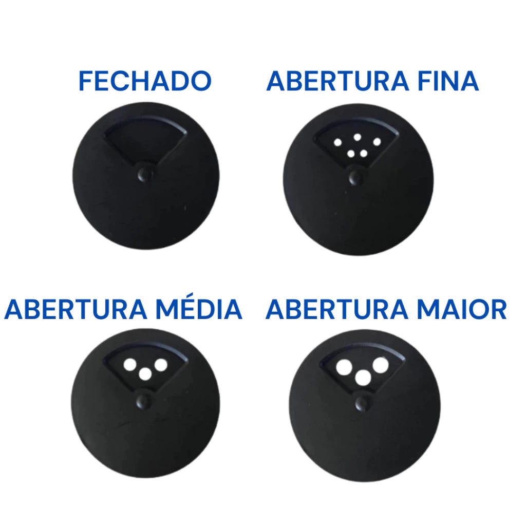 Porta Temperos Giratório - 9 Potes de Vidro com Tampa Dosadora
