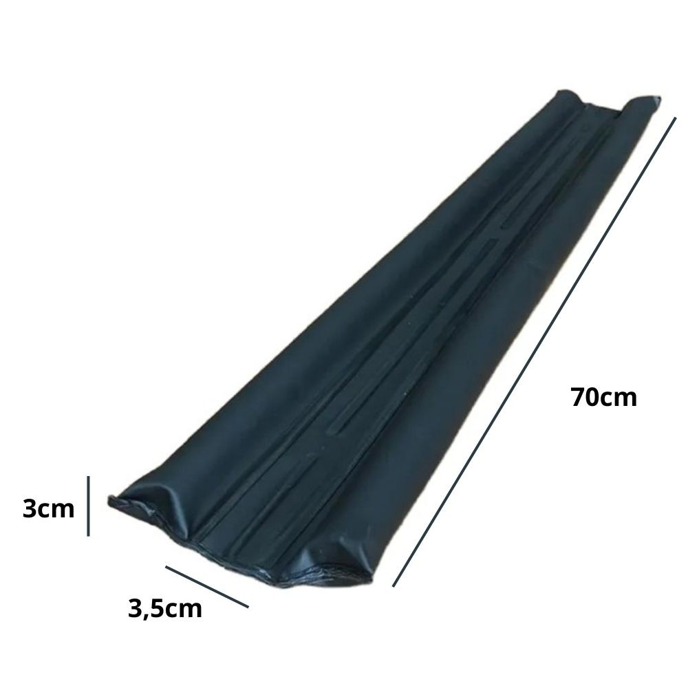 Veda Porta Protetor Rolinho 70cm e 80cm Impermeável Proteção Dupla Preto